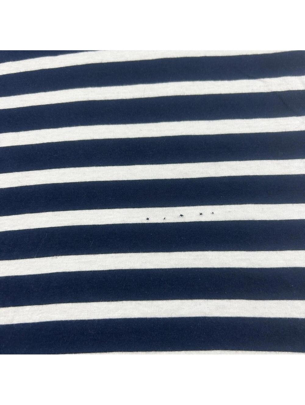 Nautica Women's Navy White Striped V-Neck Short Sleeve Tee Shirt Casual Top - Picture 5 of 9